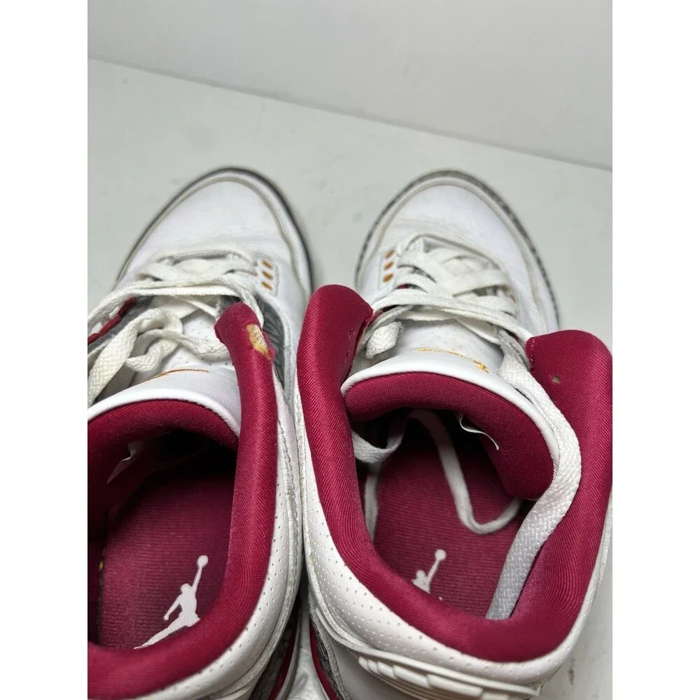 Air Jordan Shoes Mens 8.5 Mid Cardinal Red 3 Nike Basketball Sneakers CT8532-126